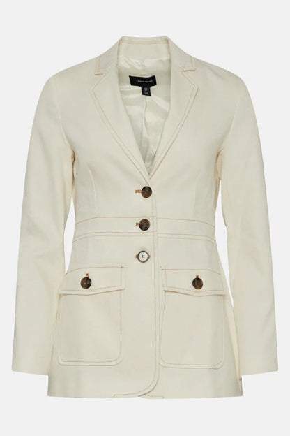 Cotton Patch Pocket Blazer Ivory