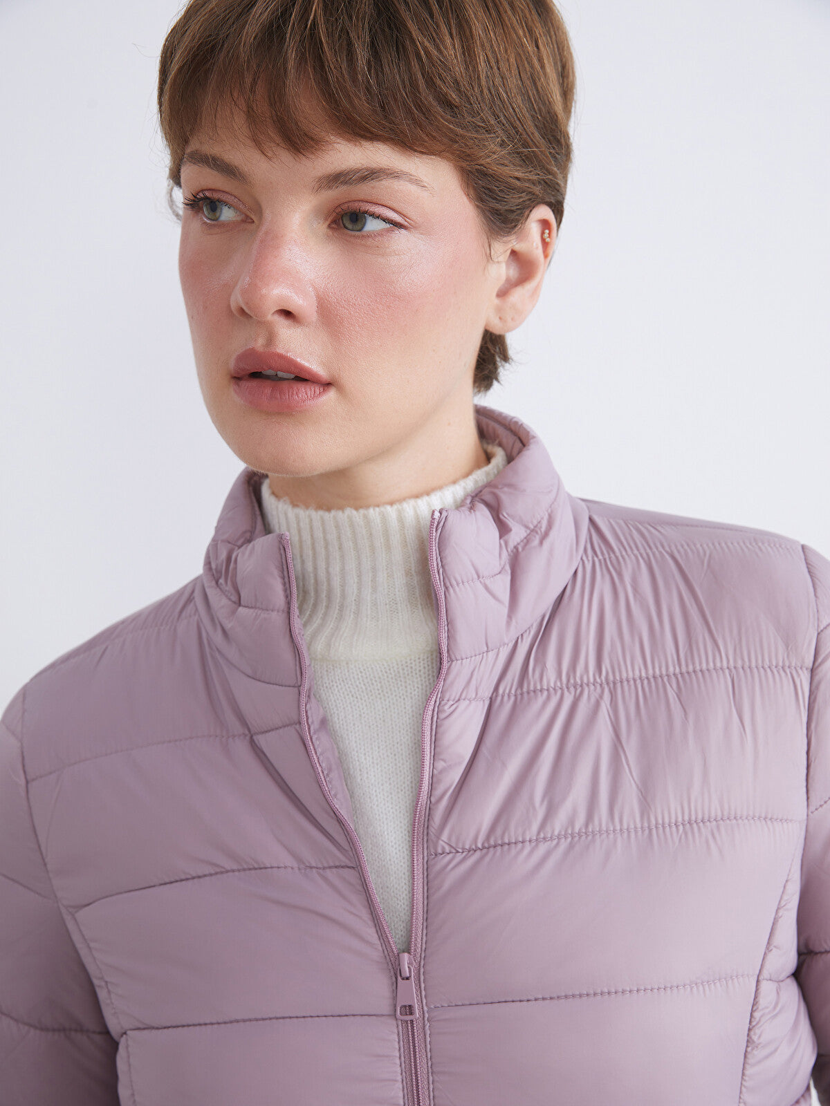 Lcw Eco Funnel Neck Women's Puffer Coat