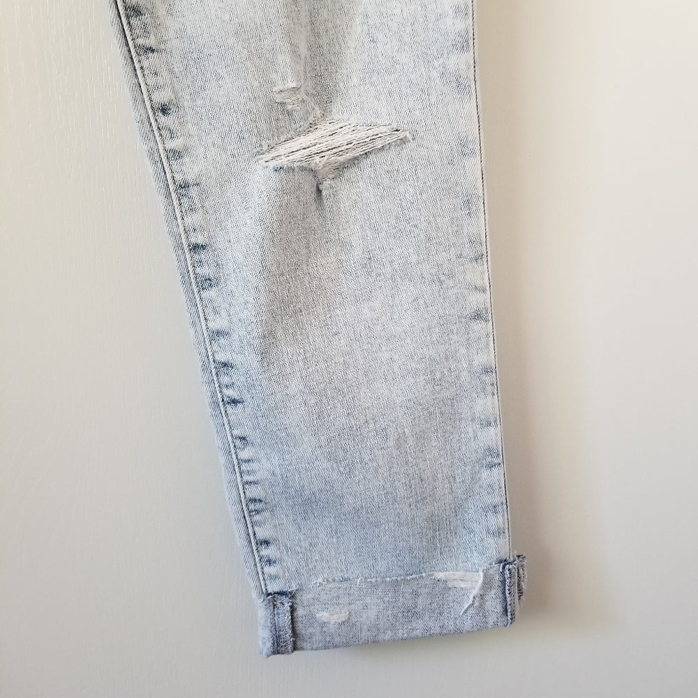 Girlfriend Mid Rise Rip Jean