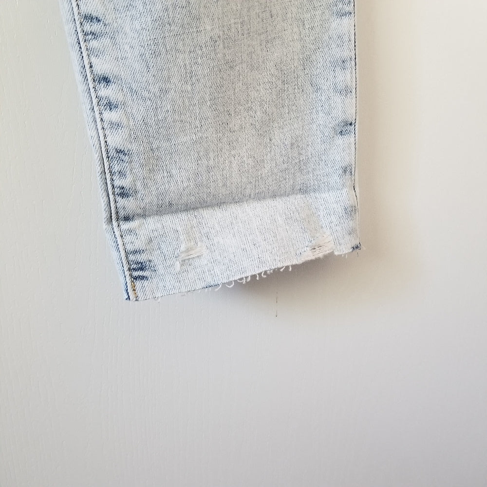 Girlfriend Mid Rise Rip Jean