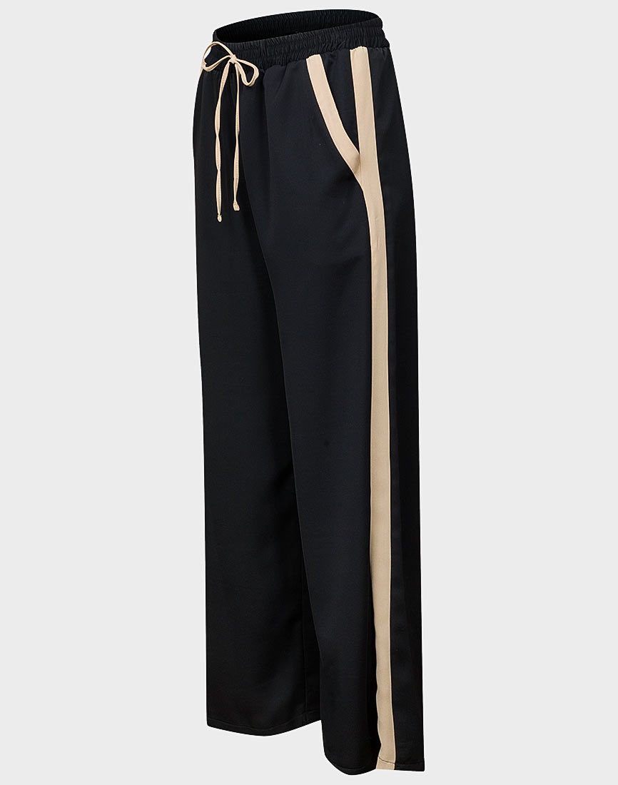 Black Side Stripe Trousers