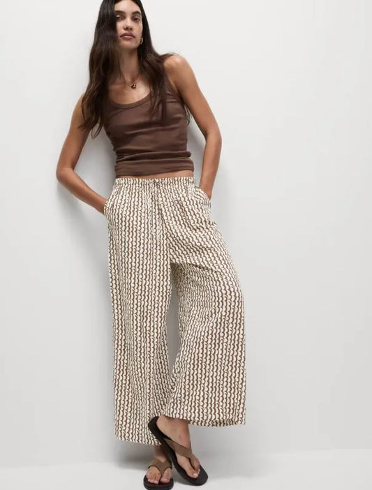 Geometric Wide Leg Culotte