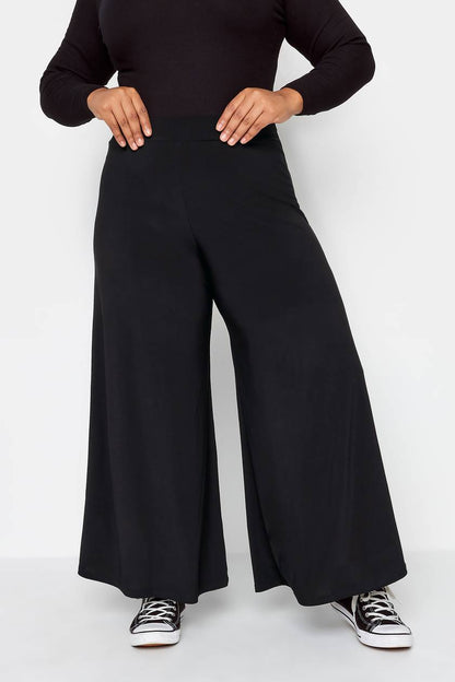 Wide Leg Stretch Palazzo Trousers