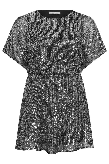 Peplum Sequin Top