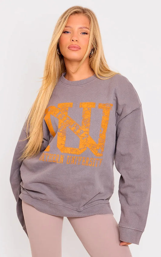 Charcoal Northern University Washed Sweatshirt