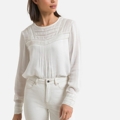 Round Neck Blouse White