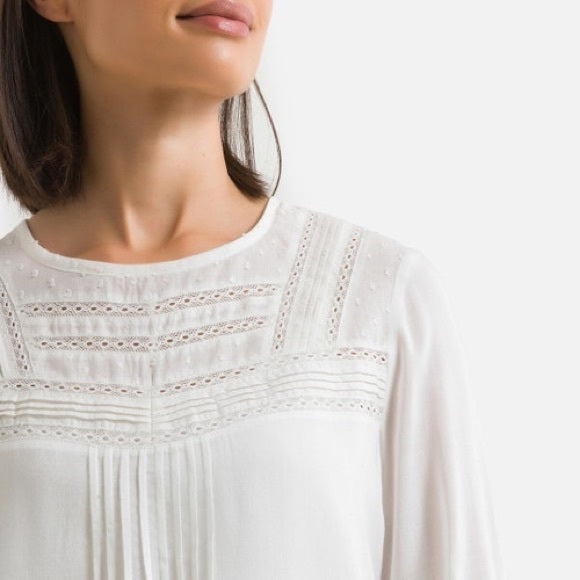 Round Neck Blouse White