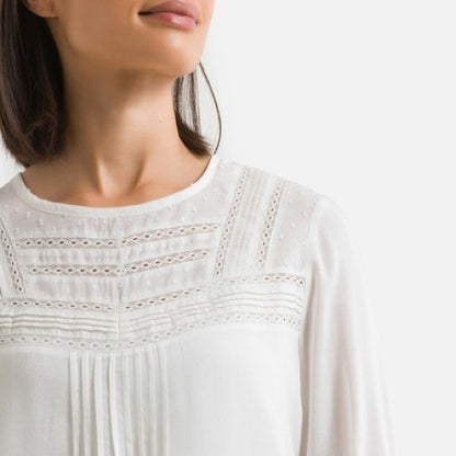 Round Neck Blouse White