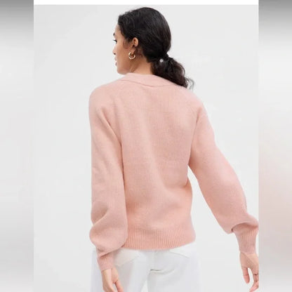 Forever Cozy Ribbed Crewneck Sweater Pink