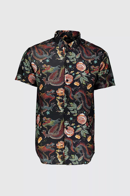 Dragon Print Short Sleeve Shirt