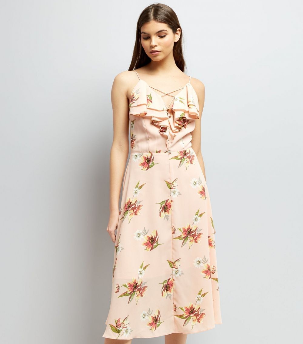 Floral Ruffle Midi Dress