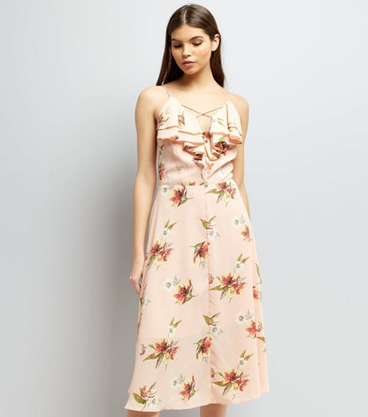 Floral Ruffle Midi Dress