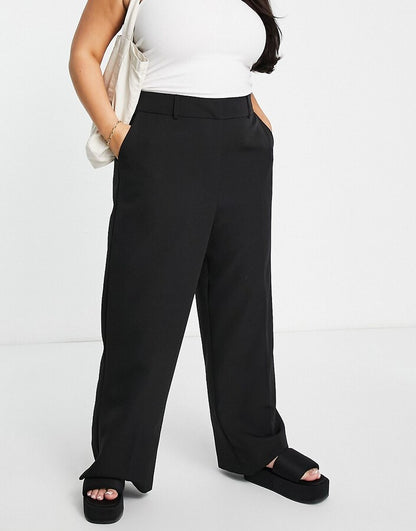 Curve wide leg trousers in black