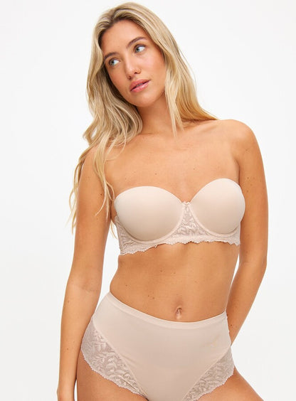 Nude Beige Multiway Soft Cup Balcony Bra
