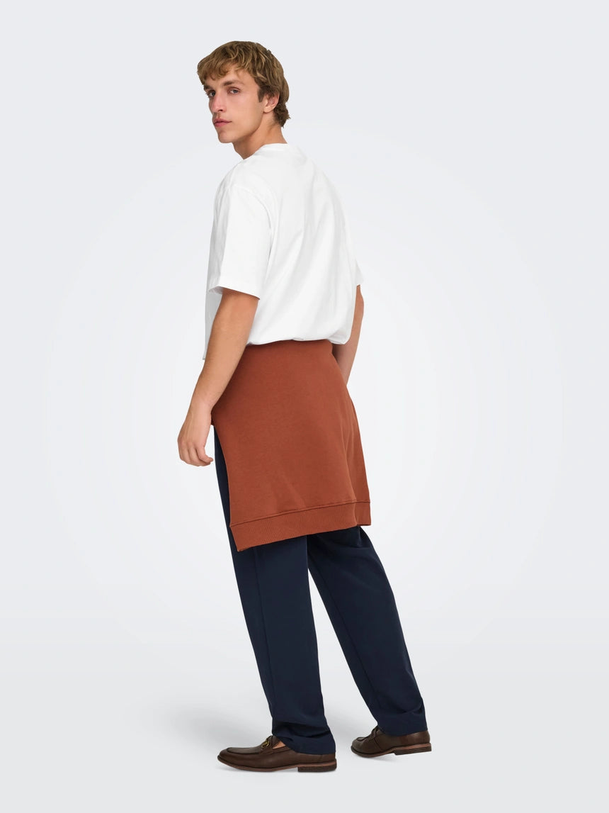 Only & Sons Round Neck Short Sleeve T-Shirt In White