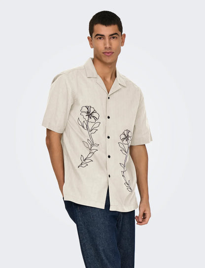 ONSGALI RELAXED RESORT SS EMB SHIRT