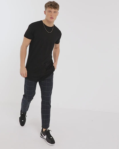 Longline T-Shirt Black