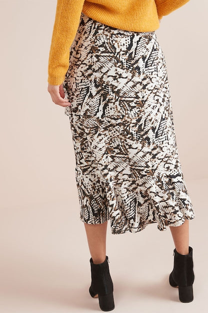 Animal Print Wrap Skirt