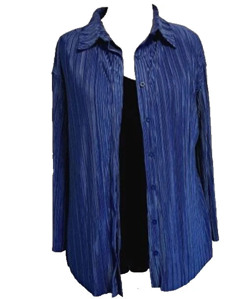 Blue Plisse Shirt