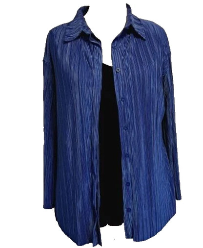 Blue Plisse Shirt