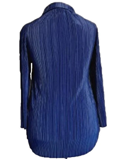 Blue Plisse Shirt