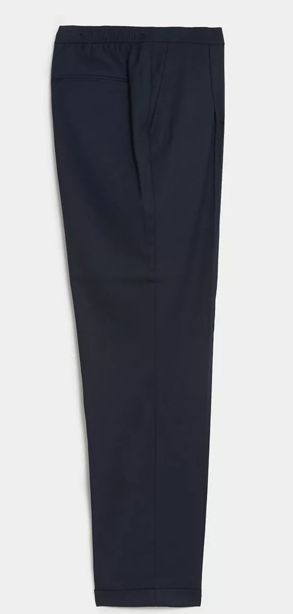 Half-Elasticated Waist Trousers Navy