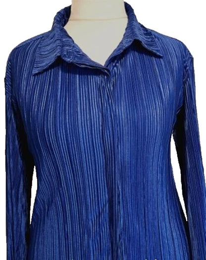 Blue Plisse Shirt