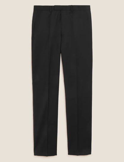 Autograph Tailored Fit Pure Wool Suit Trousers Black