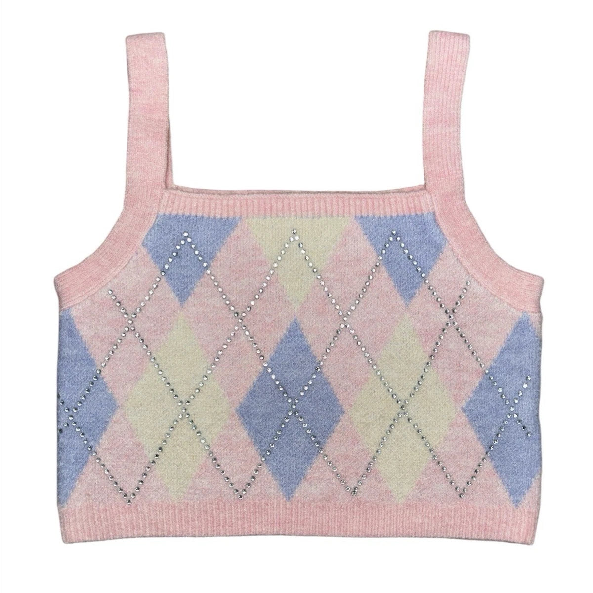 Pink Argyle Diamond Cami Co- Ord