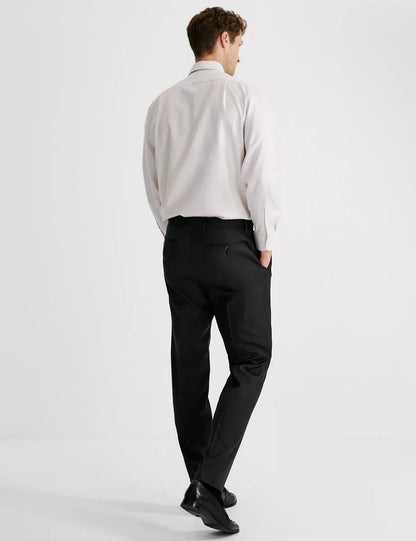 Autograph Tailored Fit Pure Wool Suit Trousers Black