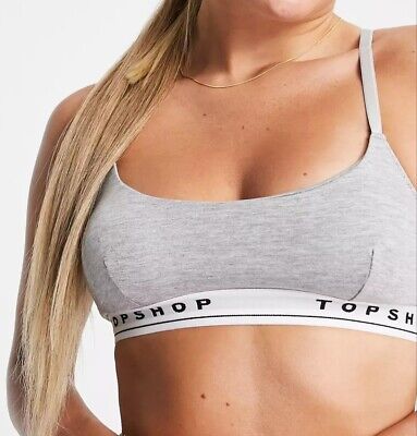 Topshop Grey Marl Cropped Bra