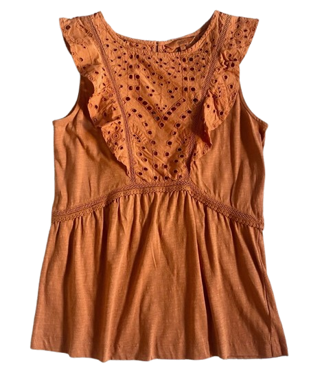 Orange Peplum Top