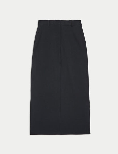 Side Split Maxi Column Skirt