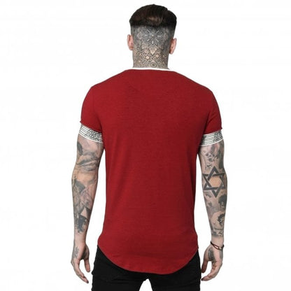 Elastic Cuff Tee Red