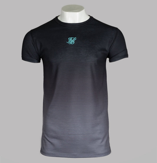 Reverse Collar Box Tee Black Grey