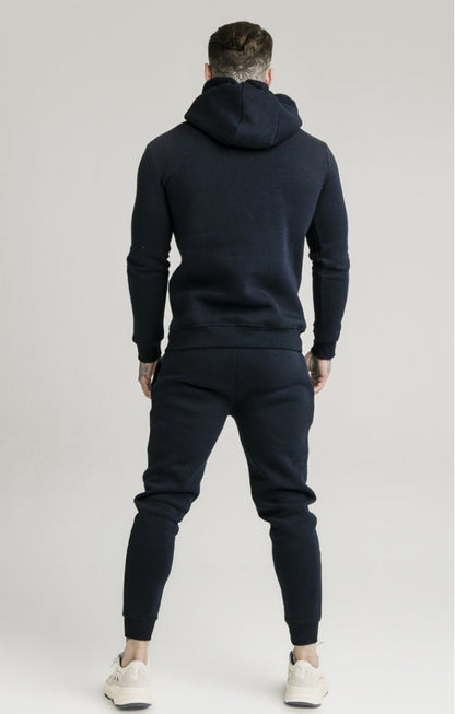 Navy Essentials Muscle Fit Overhead Hoodie