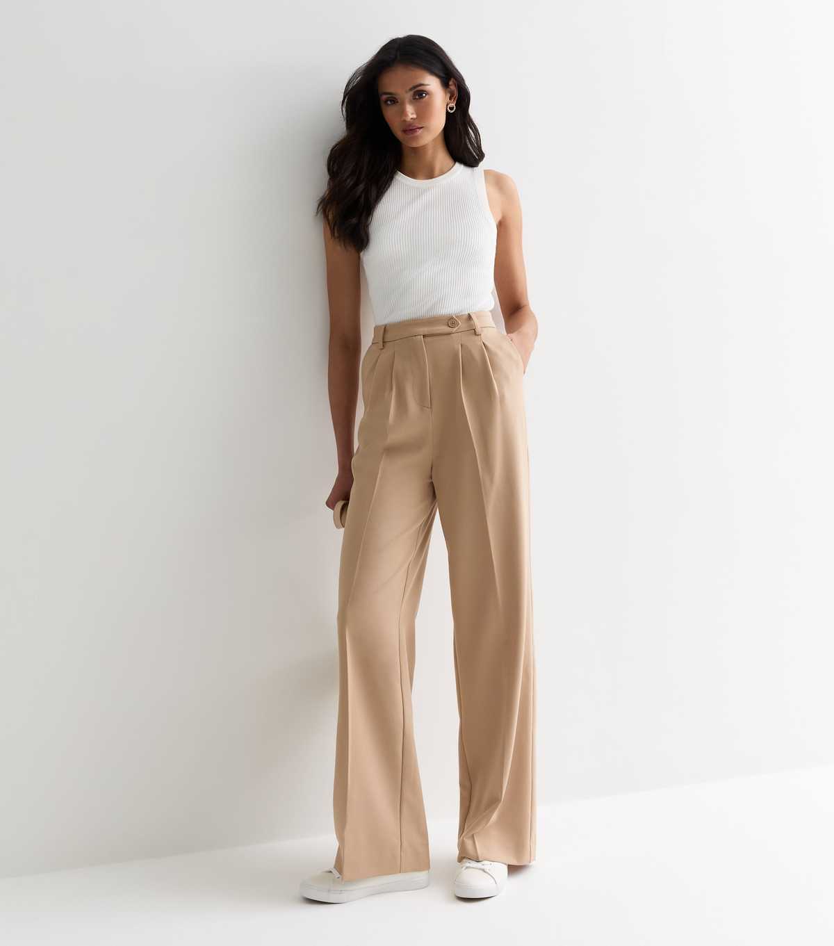 Tall Stone Wide Leg Trousers
