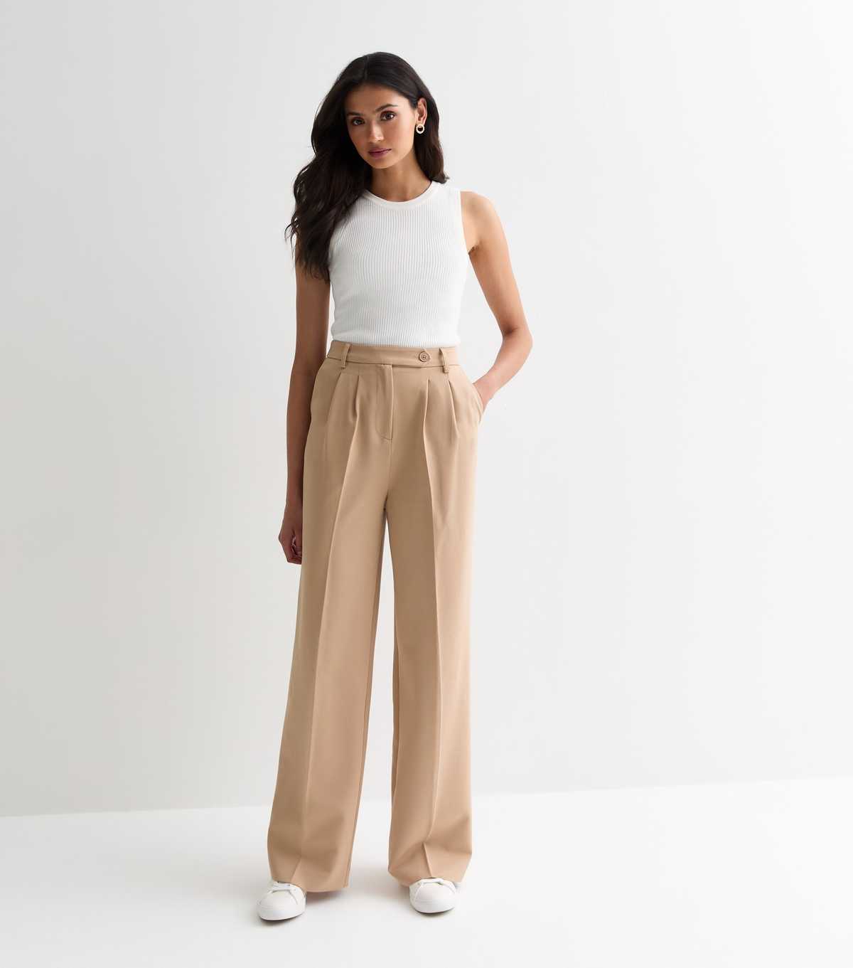 Tall Stone Wide Leg Trousers
