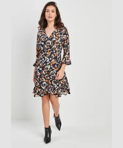 Floral Print Wrap Dress