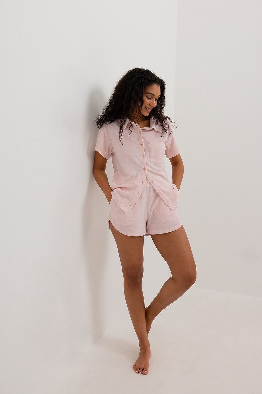 Terry Cloth Short Sleeve Shirt