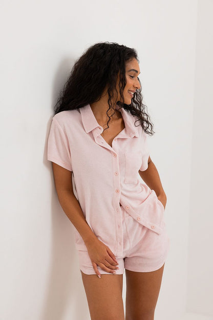 Terry Cloth Short Sleeve Shirt