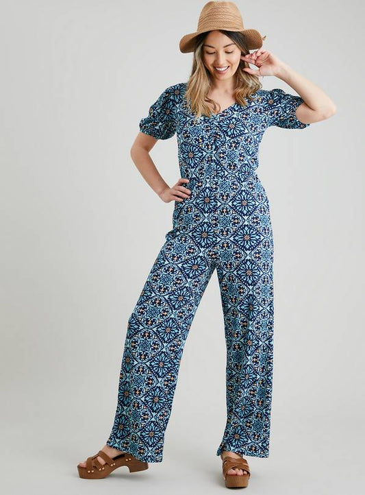 Tile Print Jumpsuit