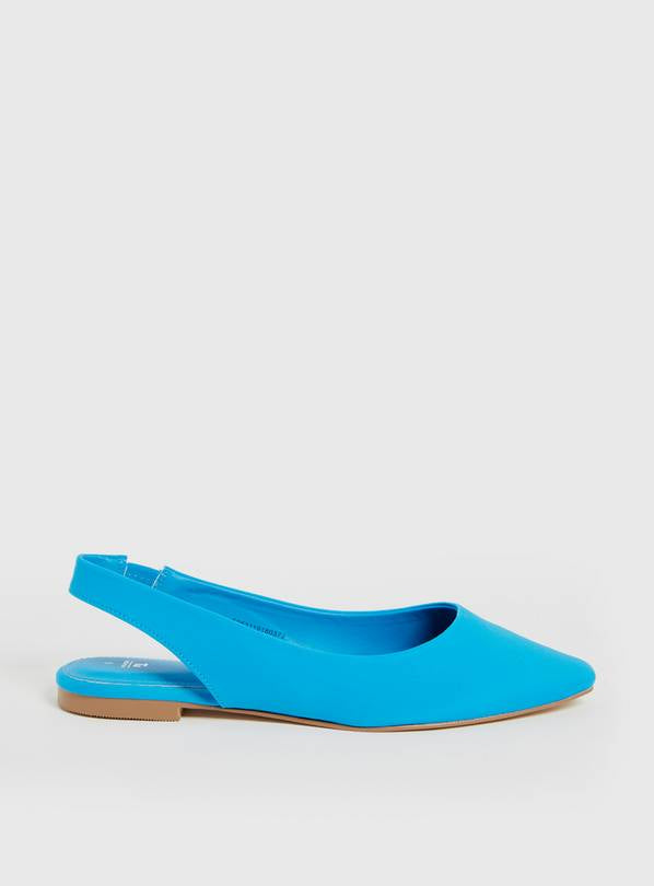 TU Women Sling Back Flat Sole Shoes Blue