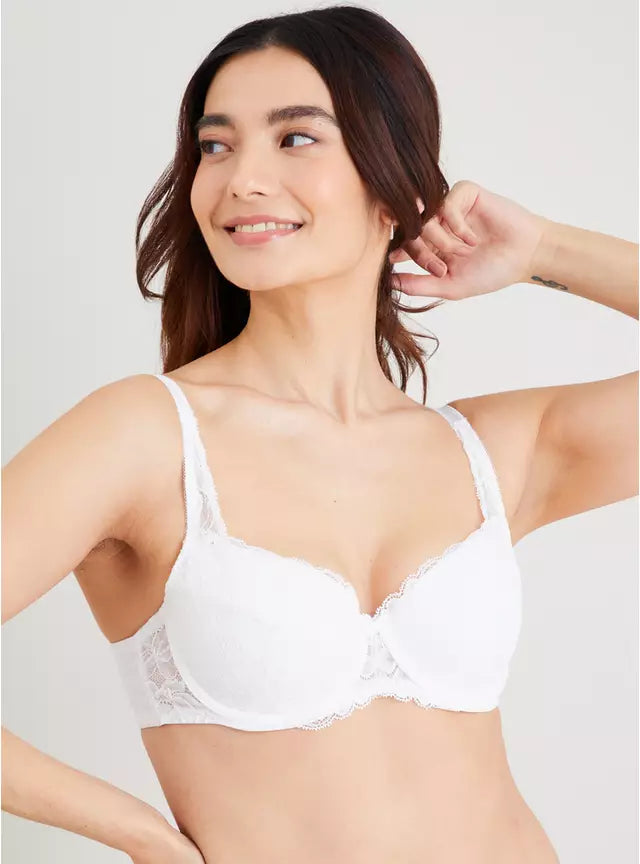 White Lace Full Cup Bra