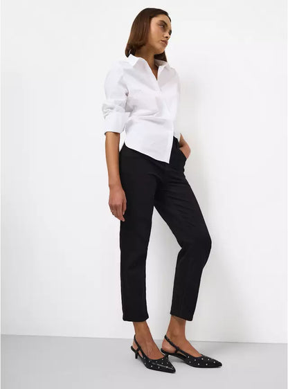 Black Kick Flare Cropped Jeans