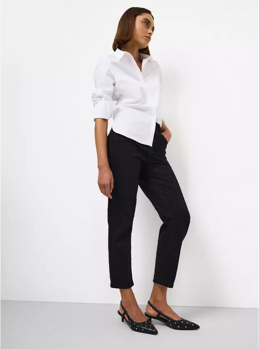 Black Kick Flare Cropped Jeans
