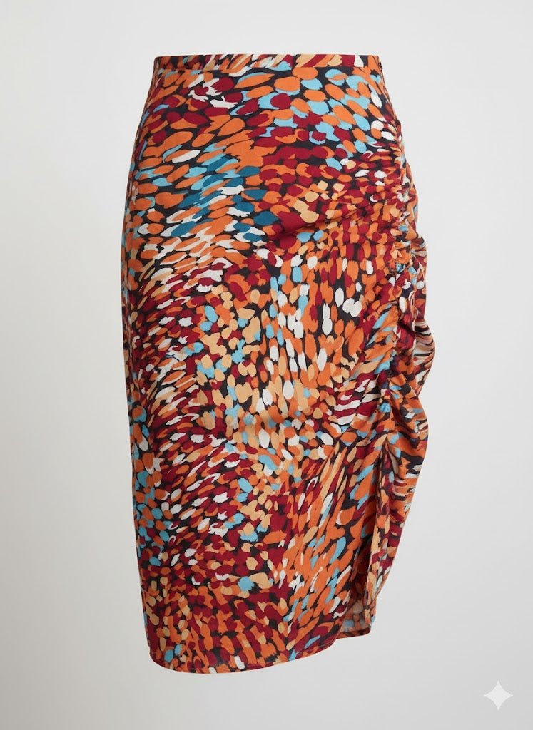 Curve Multi Print Skirt