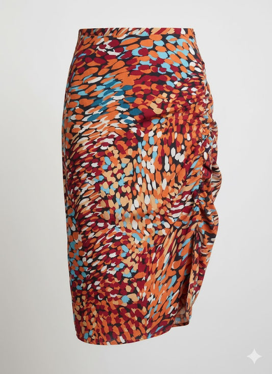 Curve Multi Print Skirt