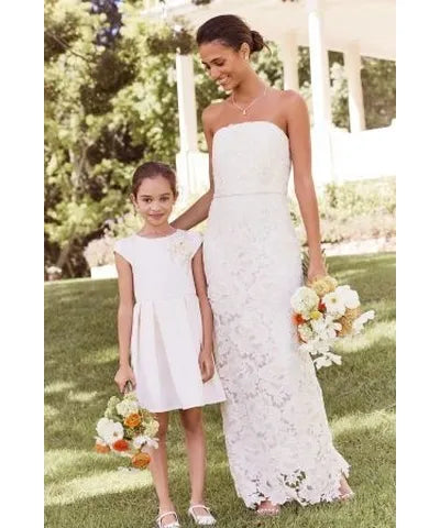 Ivory Strapless Lace Bridal Dress
