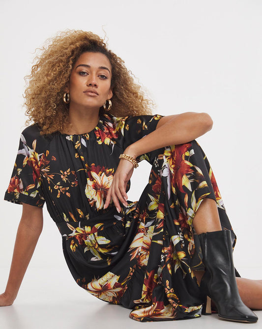Verity Pleated Midi Dress